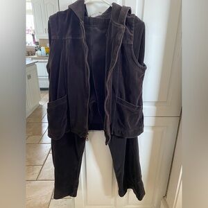 Focus Velour Women's Dark Brown Track Pants & Joggers